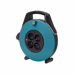 Enrouleur de câble Confort-Line CL-X avec 4 prises - 10m H05VV-F 3G1,0 Noir/Vert