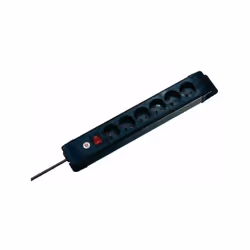 6 prises 2P+T - 16 A - 230 V dotées de protection pour enfants. Boîtier anti-chocs, fixation murale possible. Câble 3 m HO5 V ...