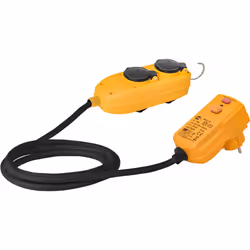 Rallonge électrique avec Powerblock 4 prises à clapets fiche 30mA H07RN-F 3G1,5 - IP44