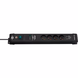 Multiprise Premium-Line avec ports USB, parasurtenseur 60000A, interrupteur - H05VV-F 4 PRISES / 1,80m