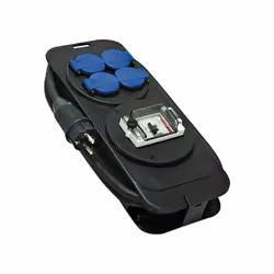 Coffret de chantier avec 4 prises à clapets 5m H07RN-F 3G2,5 - IP44