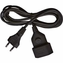 Rallonge électrique prolongateur à prise plate - IP20 NOIR - 5m - H03VVH2-F 2X0,75