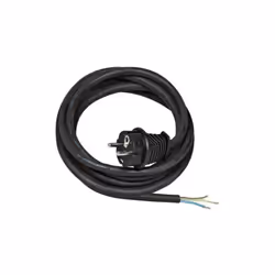 Câble 3m avec fiche moulée mâle H07 RNF 3G 1,5mm² Câble électrique 3m souple H07RNF, 3 conducteurs de sections 1,5mm². Ce câb ...