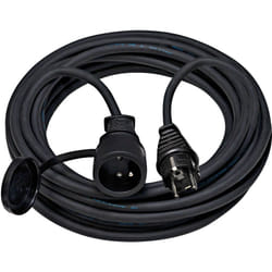 Brennenstuhl - Rallonge électrique prolongateur pro avec prise à clapet - IP44 Noir 5m - H07RN-F 3G1,5