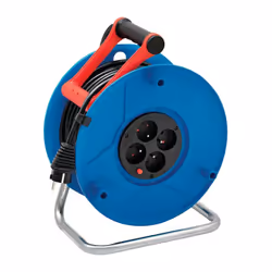 4 prises de courant 2P+T 16A/230V~. 1 fiche 2P+T 16A/230V~. Puissance maxi : câble non déroulé 1000W - câble déroulé 3500W. S ...
