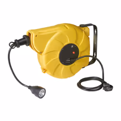 1 prolongateur 2P+T 16A/230V~. 1 fiche 2P+T 16A/230V~. Puissance maximum : câble non déroulé 1200W et câble déroulé 1800W. 10 ...