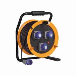 Enrouleur de câble Maxi Garant P17/16A/230V avec 1 fiche et 3 prises - H07RN-F 3G2,5 50m