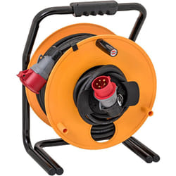 Enrouleur de câble Maxi Garant cee 16A avec 1 fiche et 1 prolongateur cee 16V/415V - H07RN-F 5G2,5 38,5m