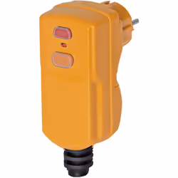 Fiche jaune avec protection différentielle pour câble 3G1,5 et 3G2,5 - IP55 10mA