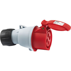 Prise cee tétrapolaire à clapet 16A - IP44 IP44 3P+T 16A/415V