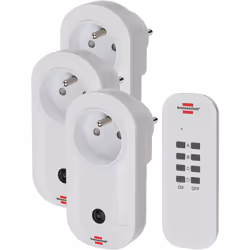 Lot de prises télécommandées Comfort-Line avec 3 prises électriques, 1 télécommande - IP20