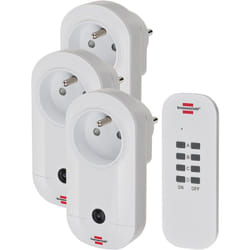 Brennenstuhl - Lot de prises télécommandées Comfort-Line avec 3 prises électriques, 1 télécommande - IP20