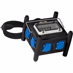 Coffret de chantier BD 6M/16, avec 6 prises à clapet H07RN-F 5G2,5 - IP44 5m