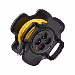 • Léger, compact et robuste avec 2 poignées intégrées. • 4 prises de courant 2P+T 16A/230V~. • 20m de câble jaune H05VV-F 3G1 ...