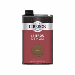 Brou de noix Liberon 500ml brun foncé CARACTERISTIQUESAvertissement : Dangereux. Respectez les précautions d'emploi. Fiche pr ...