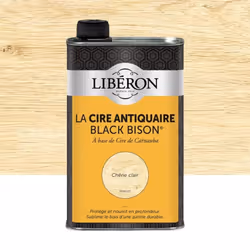 Formulée à base de cirede Carnauba, la Cire antiquaire LIBÉRON Black Bison est une cire végétale qui nourrit vos meubles et b ...