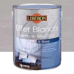 Effet Blanchi Lambris-Meubles LIBÉRON Petit gris reproduit un effet de patine, de peinture délavée par le temps. Grâce à ses  ...