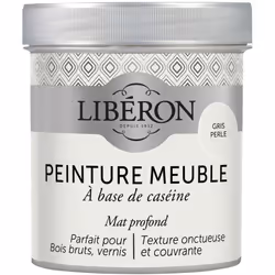 Icône de la peinture meuble bois et de la finition décorative, la peinture meuble à base de caséine Libéron s’appuie sur une  ...