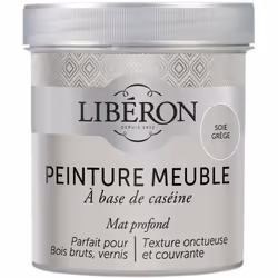 Icône de la peinture meuble bois et de la finition décorative, la peinture meuble à base de caséine Libéron s’appuie sur une  ...