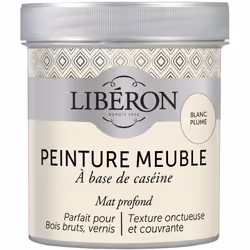 Icône de la peinture meuble bois et de la finition décorative, la peinture meuble à base de caséine Libéron s’appuie sur une  ...