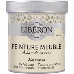 Icône de la peinture meuble bois et de la finition décorative, la peinture meuble à base de caséine Libéron s’appuie sur une  ...