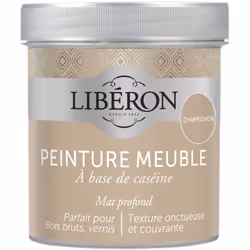 Icône de la peinture meuble bois et de la finition décorative, la peinture meuble à base de caséine Libéron s’appuie sur une  ...
