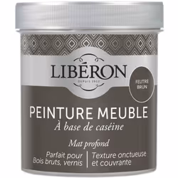 Icône de la peinture meuble bois et de la finition décorative, la peinture meuble à base de caséine Libéron s’appuie sur une  ...