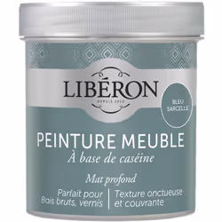 Icône de la peinture meuble bois et de la finition décorative, la peinture meuble à base de caséine Libéron s’appuie sur une  ...