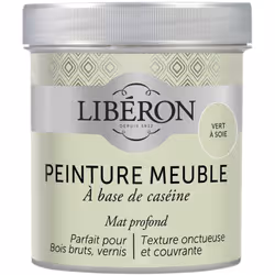 Icône de la peinture meuble bois et de la finition décorative, la peinture meuble à base de caséine Libéron s’appuie sur une  ...