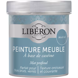 Icône de la peinture meuble bois et de la finition décorative, la peinture meuble à base de caséine Libéron s’appuie sur une  ...