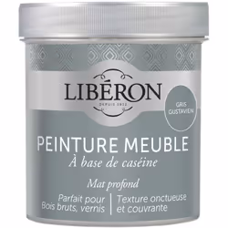 Icône de la peinture meuble bois et de la finition décorative, la peinture meuble à base de caséine Libéron s’appuie sur une  ...
