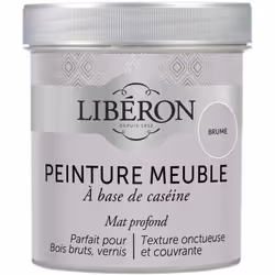 Icône de la peinture meuble bois et de la finition décorative, la peinture meuble à base de caséine Libéron s’appuie sur une  ...
