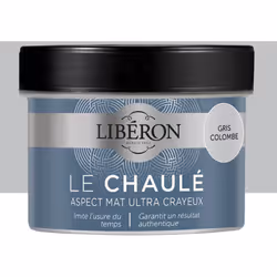 La Peinture LIBÉRON Le Chaulé Gris colombe, proche des peintures traditionnelles à la chaux, imite l'usure naturelle du temps ...