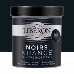 Peinture décorative Les noirs nuanceBlack green mat500 ML - Libéron