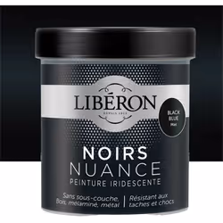 La Peinture LIBÉRON Noirs Nuance Black Blue brillant habillent de sublimes tonalités noires vos meubles, objets et boiseries. ...