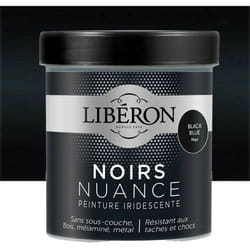 Peinture libéron Noirs Nuance Black Blue brillant 0,5 l