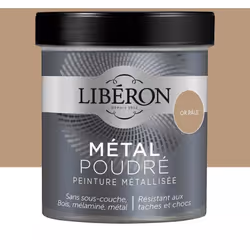 La Peinture métallisée Libéron Métal Poudré s'inscrit dans un style sobre et élégant. Cette peinture pour meubles et objets h ...