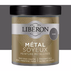 La Peinture métallisée Libéron Métal Soyeux joue les contrastes métallisés. Elle habille meubles, objets et boiseries de préc ...