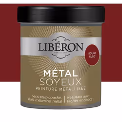 La Peinture métallisée Libéron Métal Soyeux joue les contrastes métallisés. Elle habille meubles, objets et boiseries de préc ...