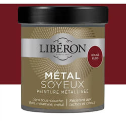 Peinture métallisée Libéron Métal Soyeux Rouge rubis 0,5 l