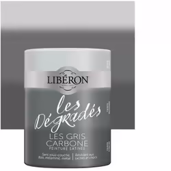 La Peinture meuble LIBÉRON 'Les Dégradés' Les Gris Carbone est un ensemble de 3 teintes allant de la plus claire à la plus fo ...