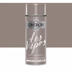 La Peinture aérosol LIBÉRON Les Vapos Satin Le Gris Anthracite est une peinture conçue pour rénover et décorer tout type de s ...