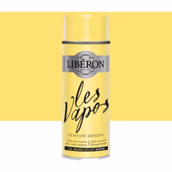 La Peinture aérosol LIBÉRON Les Vapos Satin Le Jaune Éclat est une peinture conçue pour rénover et décorer tout type de surfa ...