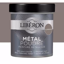 La Peinture métallisée Libéron Métal Poudré s'inscrit dans un style sobre et élégant. Cette peinture pour meubles et objets h ...