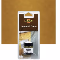 Le Liquide À Dorer LIBÉRON est un vernis brillant qui restaure les dorures et décore tous types de supports (bois, cartons, m ...