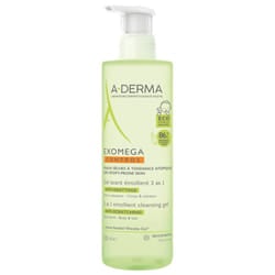 A-DERMA Exomega Control Gel Lavant Émollient 2en1 Anti-Grattage 500 ml