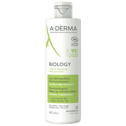 A-DERMA Biology Lait Démaquillant Dermatologique Bio 400 ml