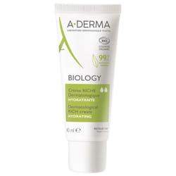A-DERMA Biology Crème Riche Dermatologique Hydratante Bio 40 ml