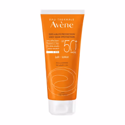 Avene Lait SPF 50+ 100 ml, Lotion d’écran solaire, Corps, Tube, Hydratant, Protection, Apaisant, Peau sensible, 100 ml