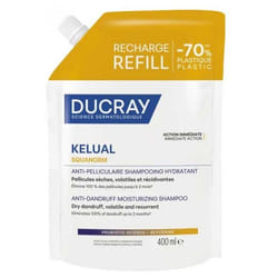 Ducray Kelual Squanorm Shampoing Hydratant Anti-Pelliculaire Recharge 400 ml